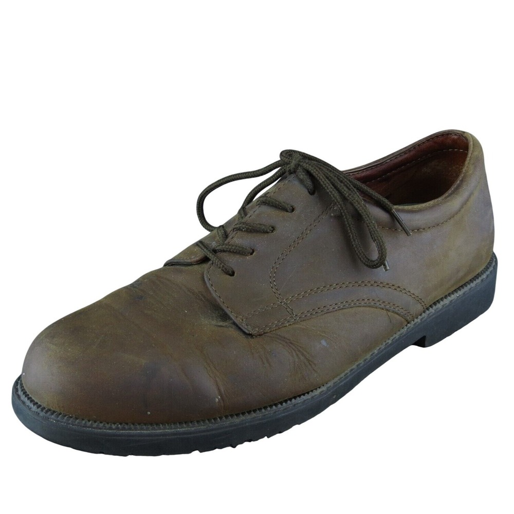 Nunn Bush Men Derby Oxford Dress Shoes‎ Size 12 Brown Leather Lace-Up Comfort
